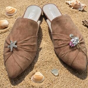 🦩MIA Mules with Starfish and Flamingo Embellishments